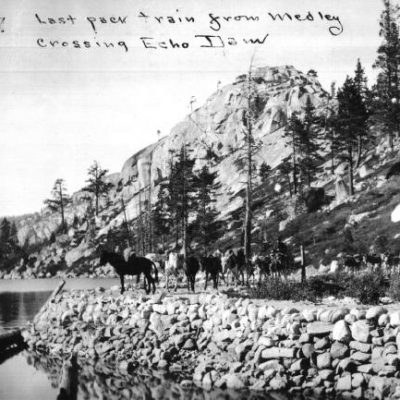 The last pack train from "Medley", presumably from dam construction at Aloha