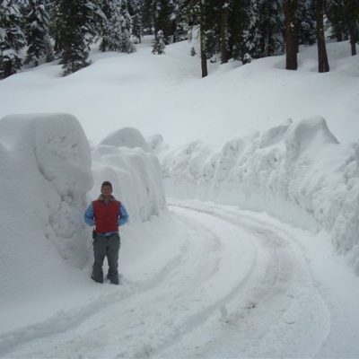2010 Snow levels on Echo Road - May